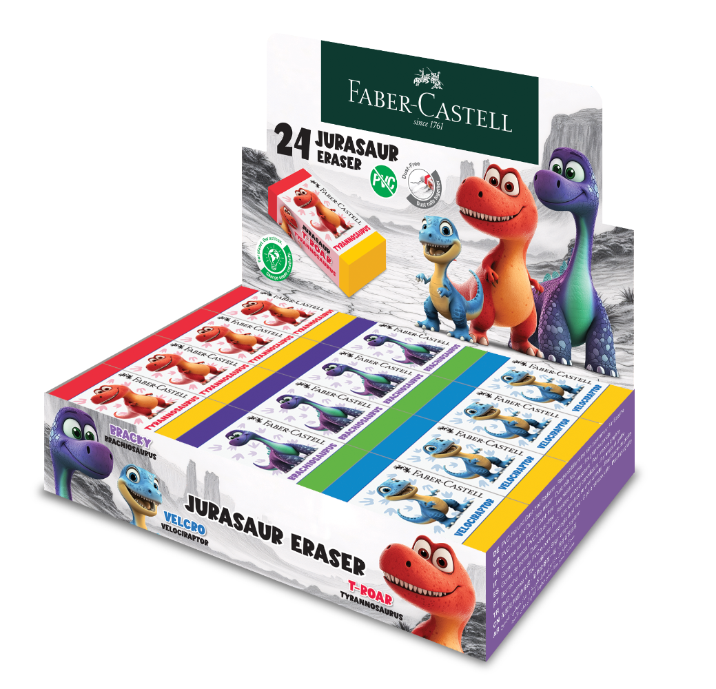 [Limited Edition] Jurasaur Eraser PVC-Free & Dust-Free, (Box of 24)