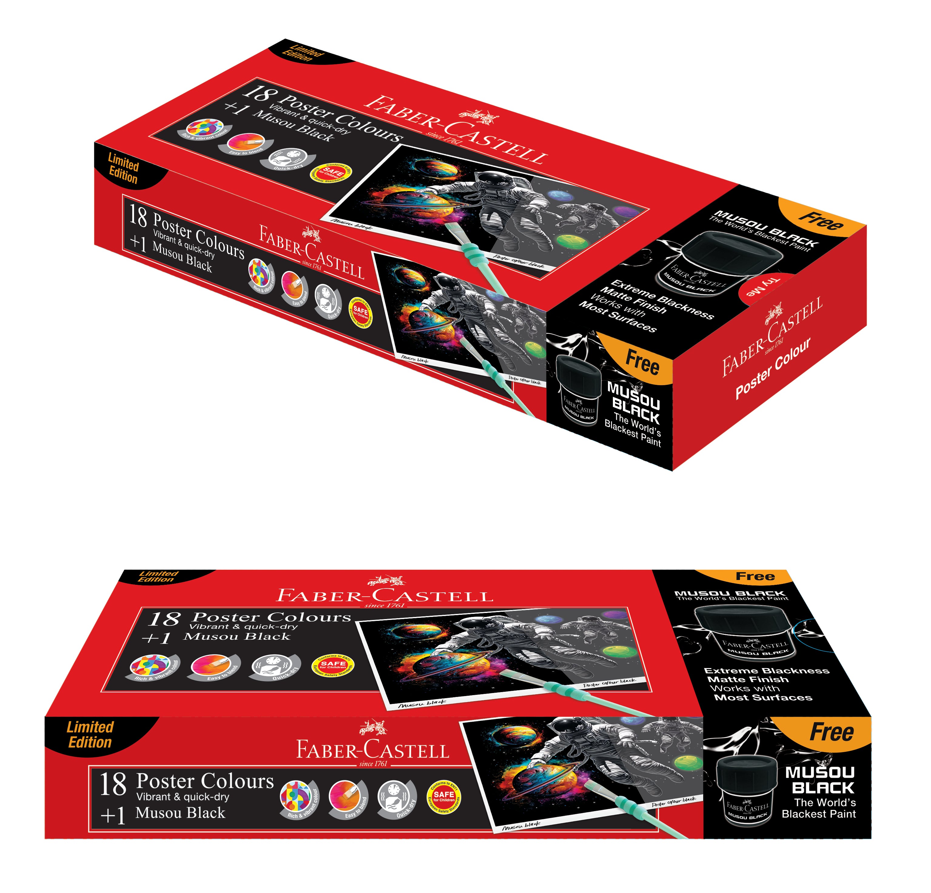 Poster Colours 18+1 Musou Black 15ml (Promo Pack)