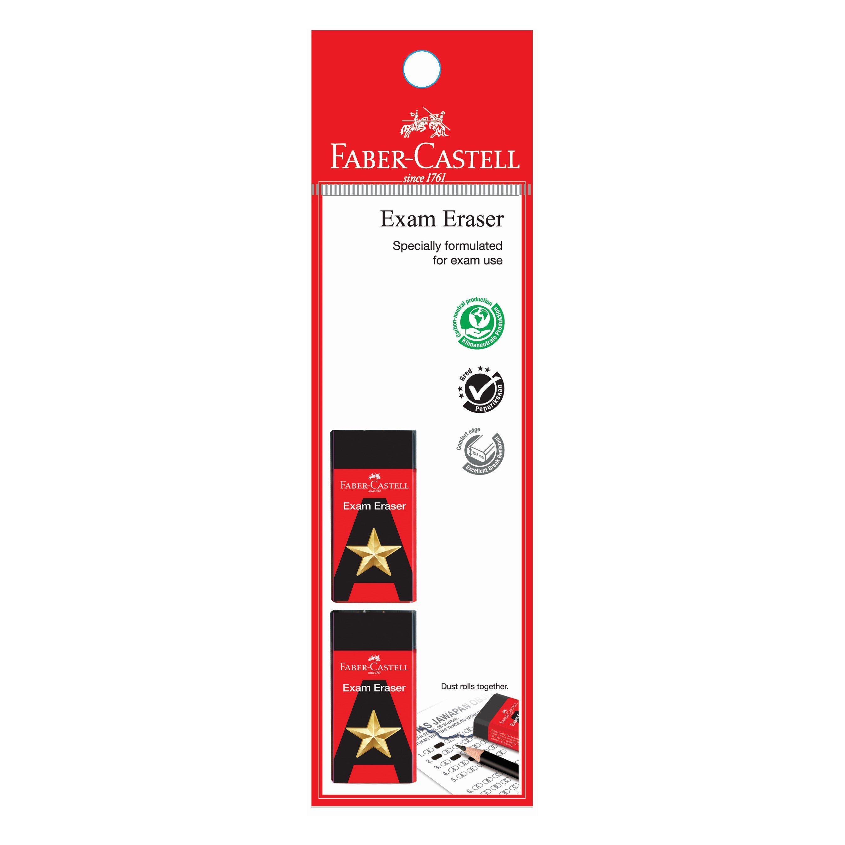 Eraser Dust-free Exam, 2x PB