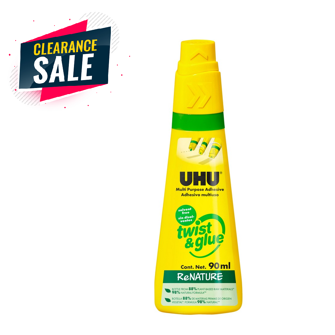 [Clearance] UHU All Purpose Twist & Glue ReNature (90ml), (Bundle of 2)