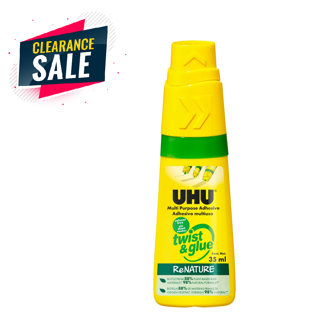 [Clearance] UHU All Purpose Twist & Glue ReNature (35ml), (Bundle of 4)