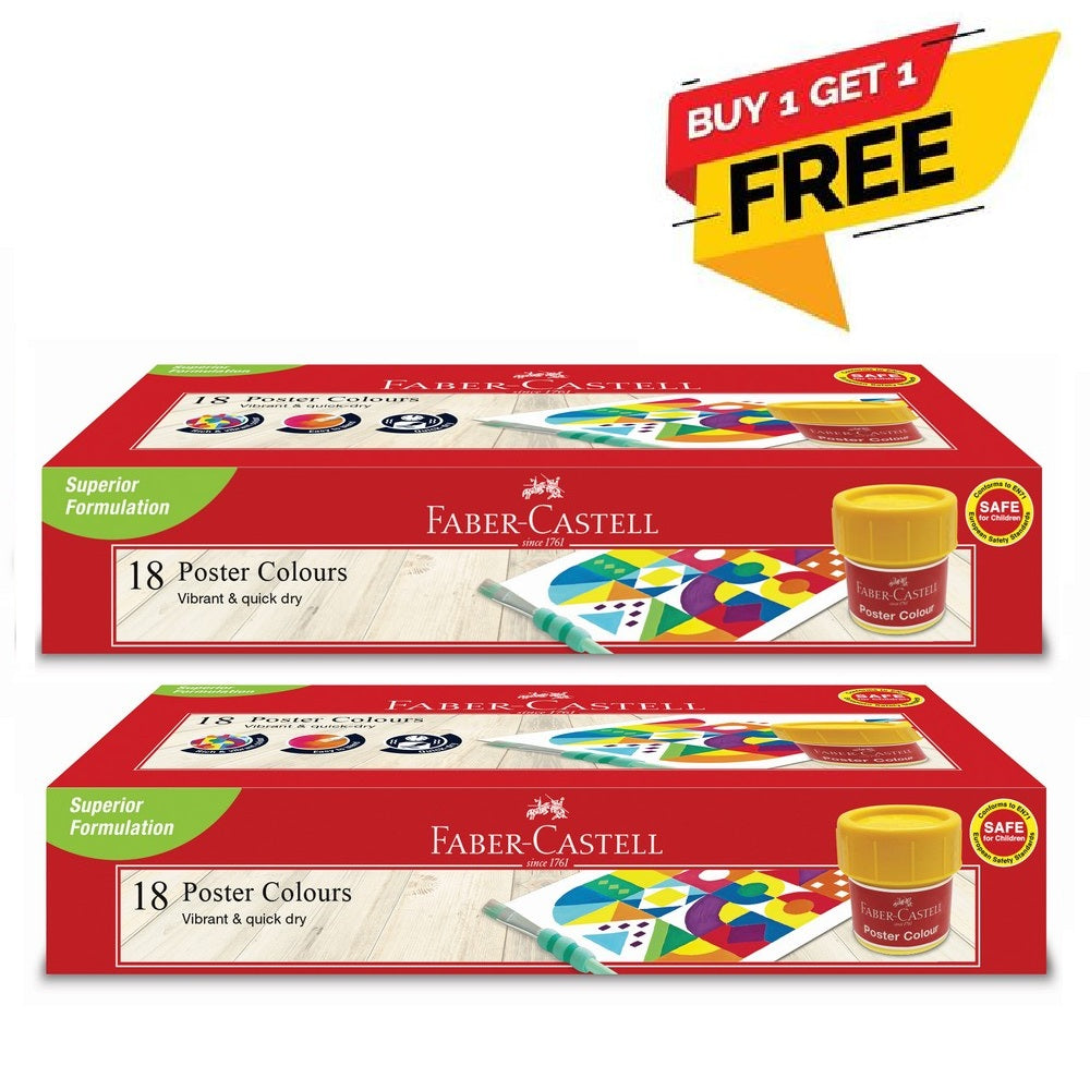 [Buy 1, Free 1] Poster Colours 18 Colours