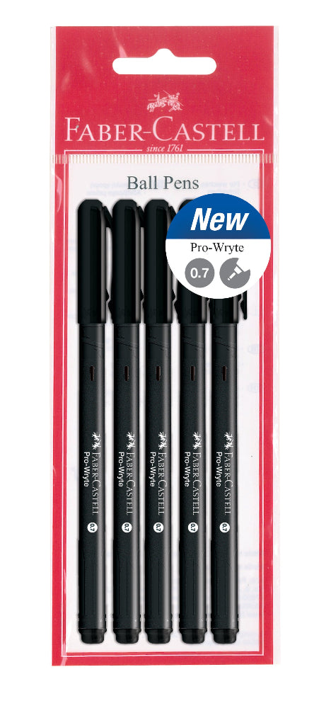 [New Arrival] Pro-Wryte Ball Pen, Black, 0.7mm, Pack of 5