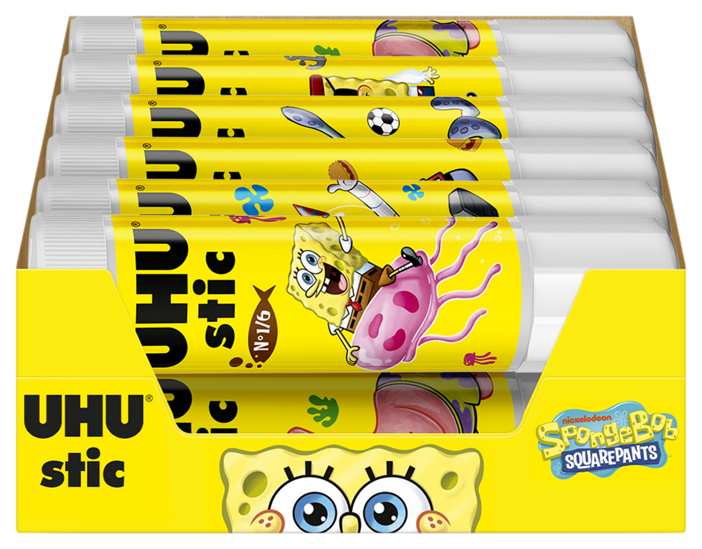 [Limited Edition] UHU Spongebob Glue Stic, 21g, Box of 12
