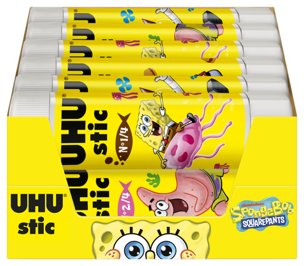 [Limited Edition] UHU Spongebob Glue Stic, 40g, Box of 12