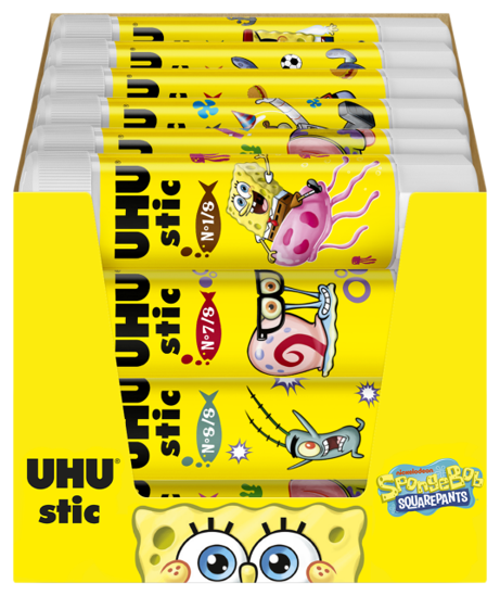 [Limited Edition] UHU Spongebob Glue Stic, 8.2g, Box of 24