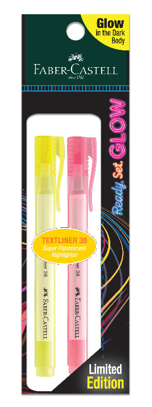 GLOW Textliner 38 (Polybag of 2) - Random colours