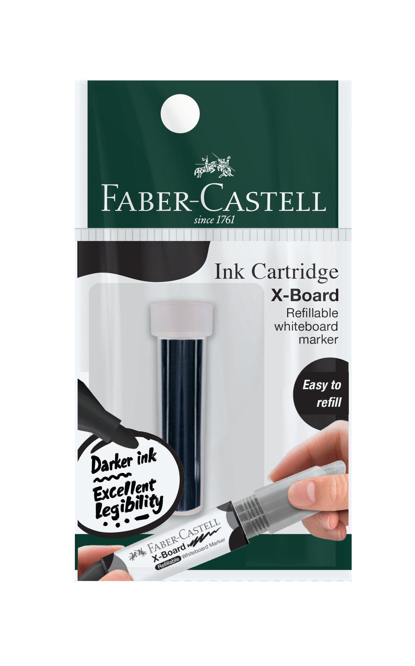 X-Board Whiteboard Marker Refill, Black, Polybag of 1