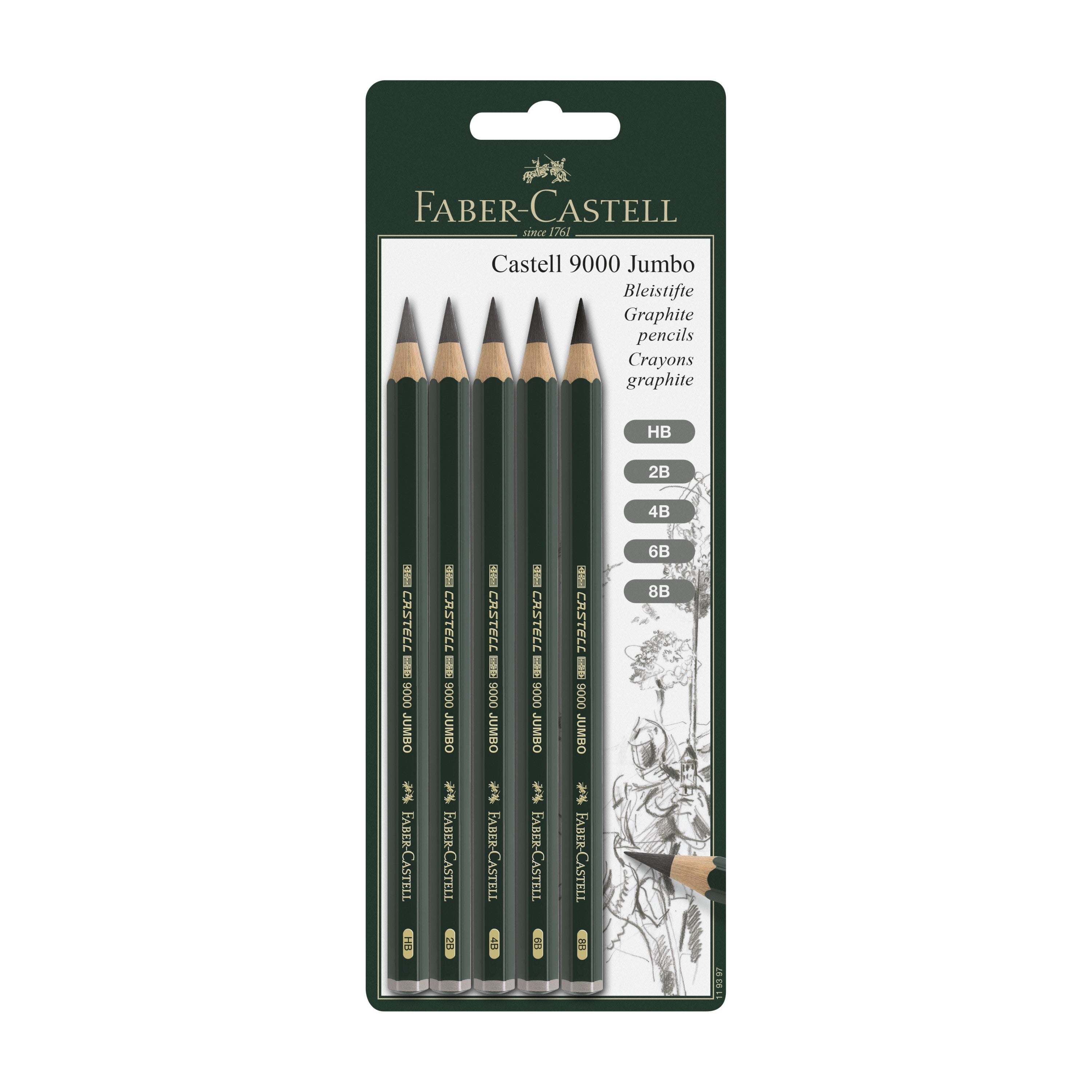 Graphite Pencil Castell 9000 Jumbo BC