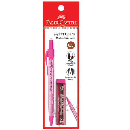 Tri Click Pastel Mechanical Pencil with Leads, 1x PB 0.5