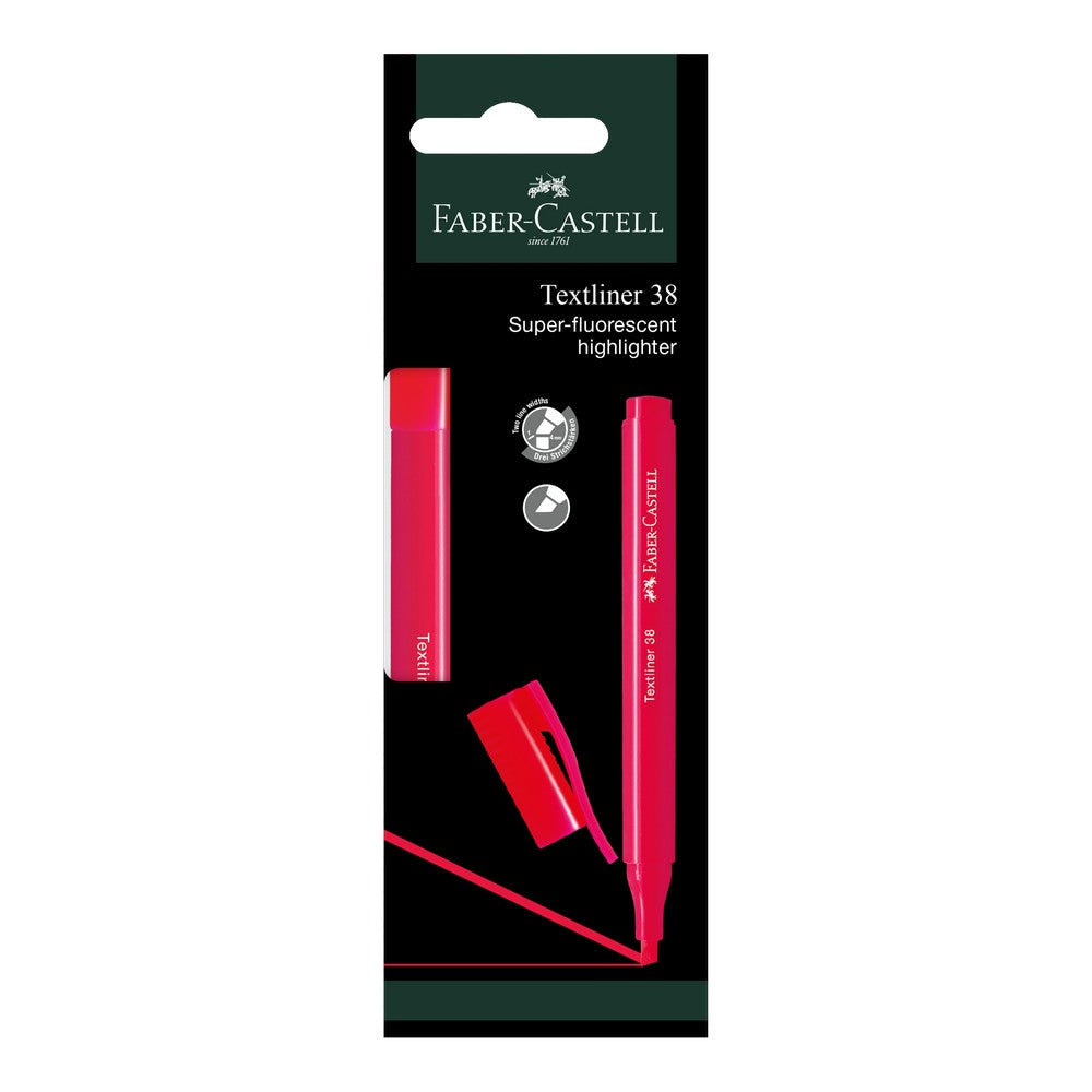 Highlighter Textliner 38 Superflourescent, 1x HS Red