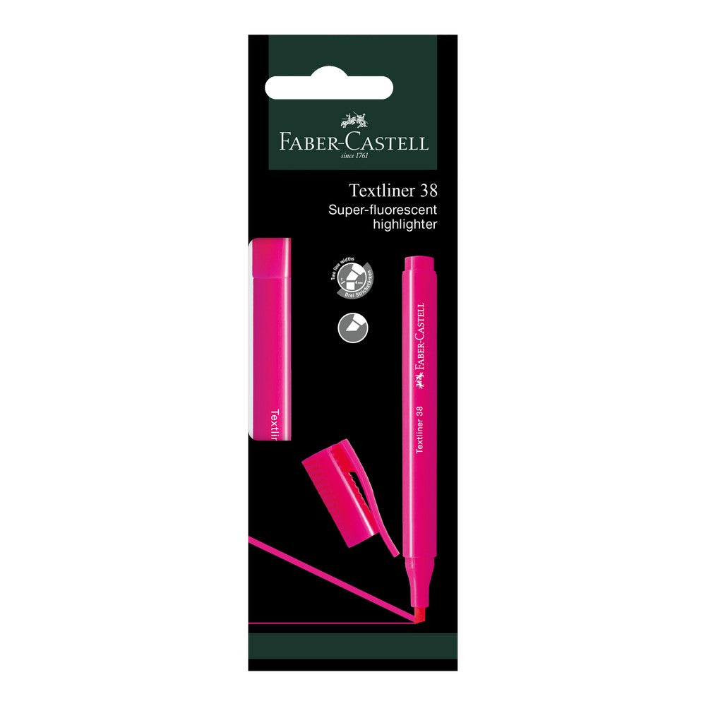 Highlighter Textliner 38 Superflourescent, 1x HS Pink