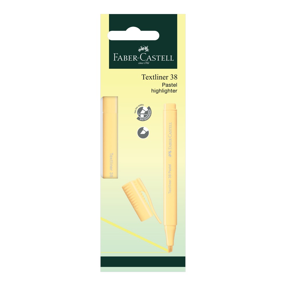 Highlighter Textliner 38 Pastel, Vanila – Faber-Castell Malaysia