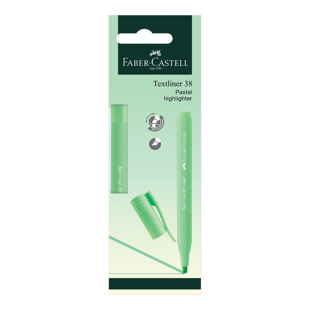 Highlighter Textliner 38 Pastel, Light Green – Faber-Castell Malaysia