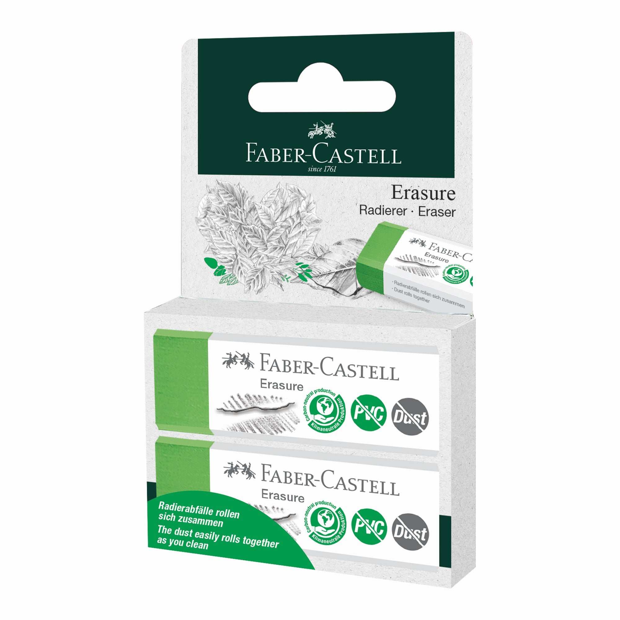 Erasure PVC-Free & Dust-Free Eraser - Size 20,  Pack of 2
