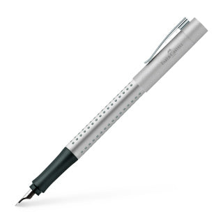 Grip 2011 Silver Fountain Pen, Broad