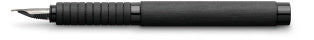 Essentio Aluminium Black Fountain Pen, Broad