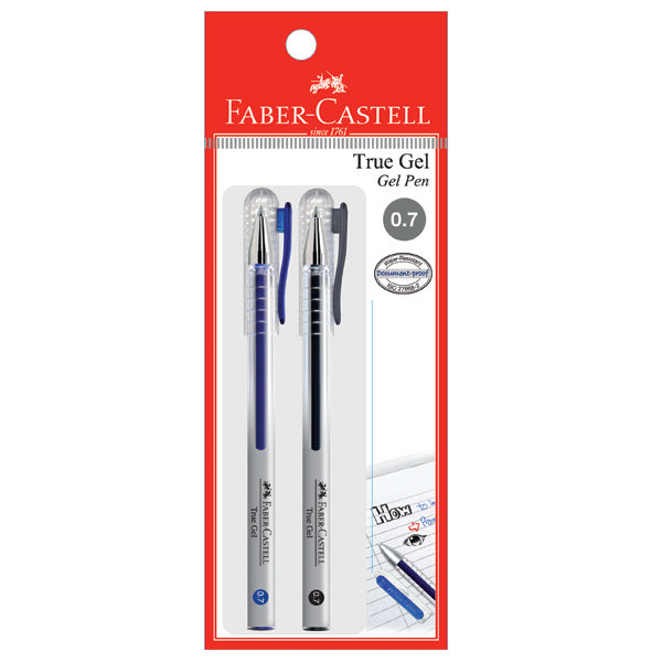 Gel Pen True Gel 2xPB, Black/Blue 0.7