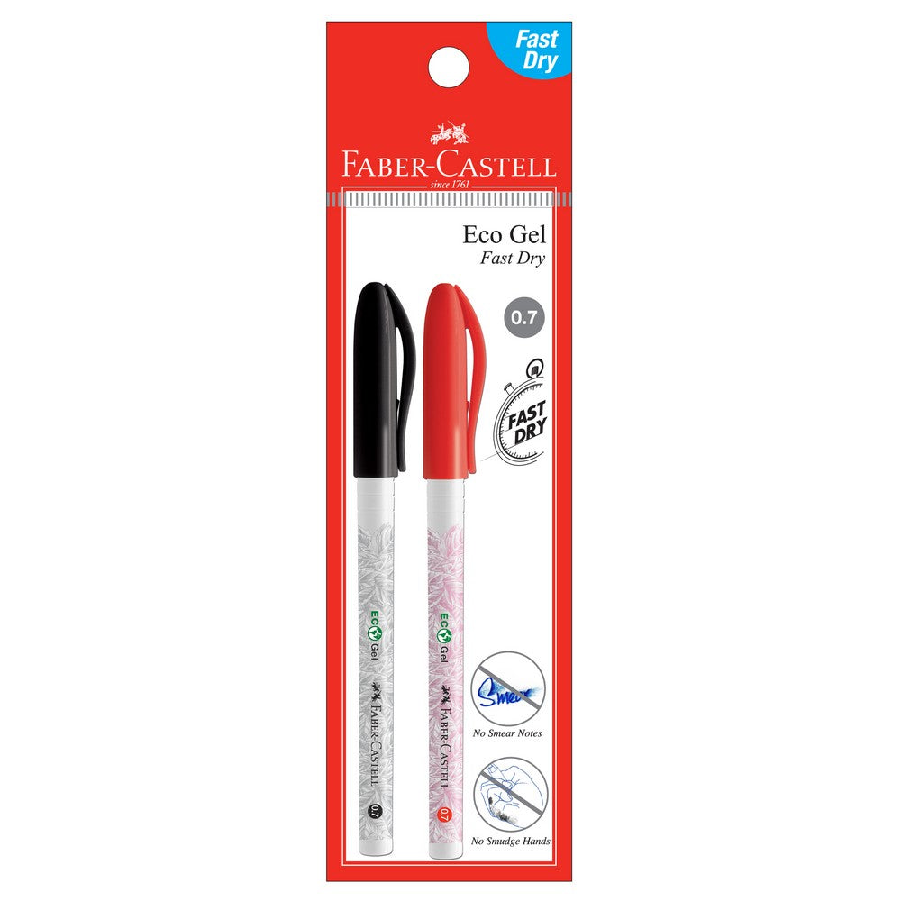 Gel Pen Eco Gel 2x PB, Black/Red 0.7