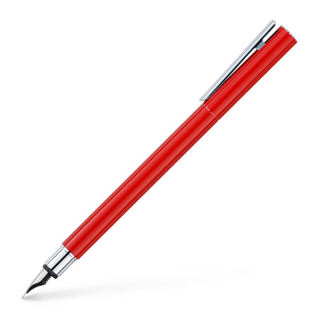 Neo Slim Oriental Red Shiny Fountain Pen, Medium