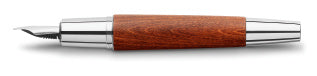 E-motion Reddish Brown Wood Fountain Pen, Broad