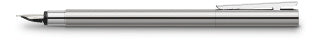 Neo Slim Stainless Steel Silver Shiny Fountain Pen, Fine