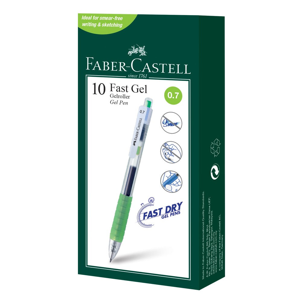 Gel Pen Fast Gel Box of 10, Light Green 0.7