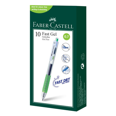 Gel Pen Fast Gel Box of 10, Light Green 0.7