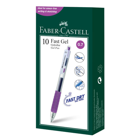 Gel Pen Fast Gel Box of 10, Lilac 0.7