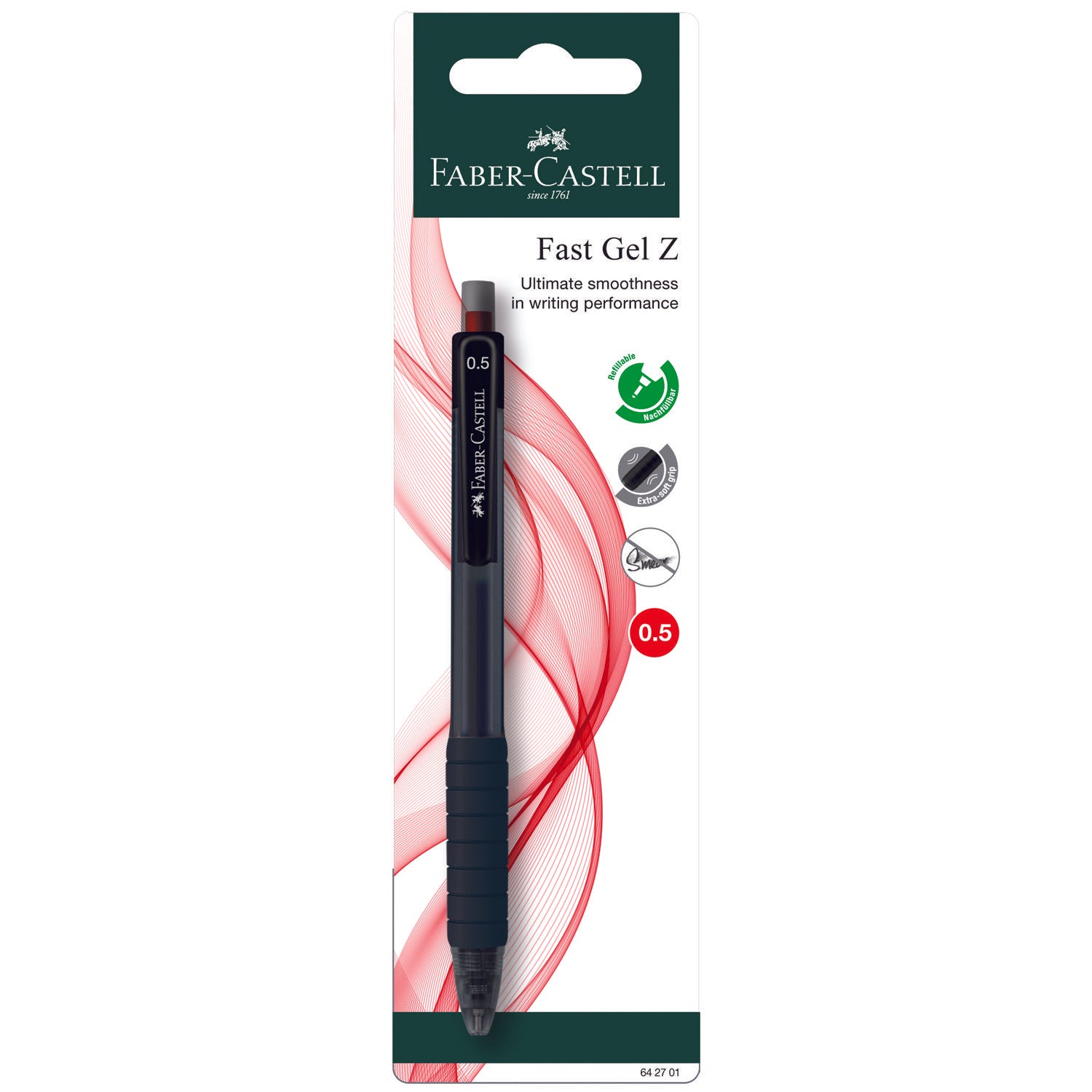 Gel Pen Fast Gel Z 1x BC, Red 0.5