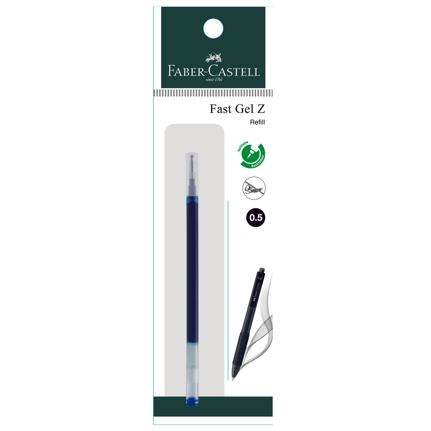 Gel Pen Fast Gel Z / Arté Gel Refill 1x PB, Blue 0.5