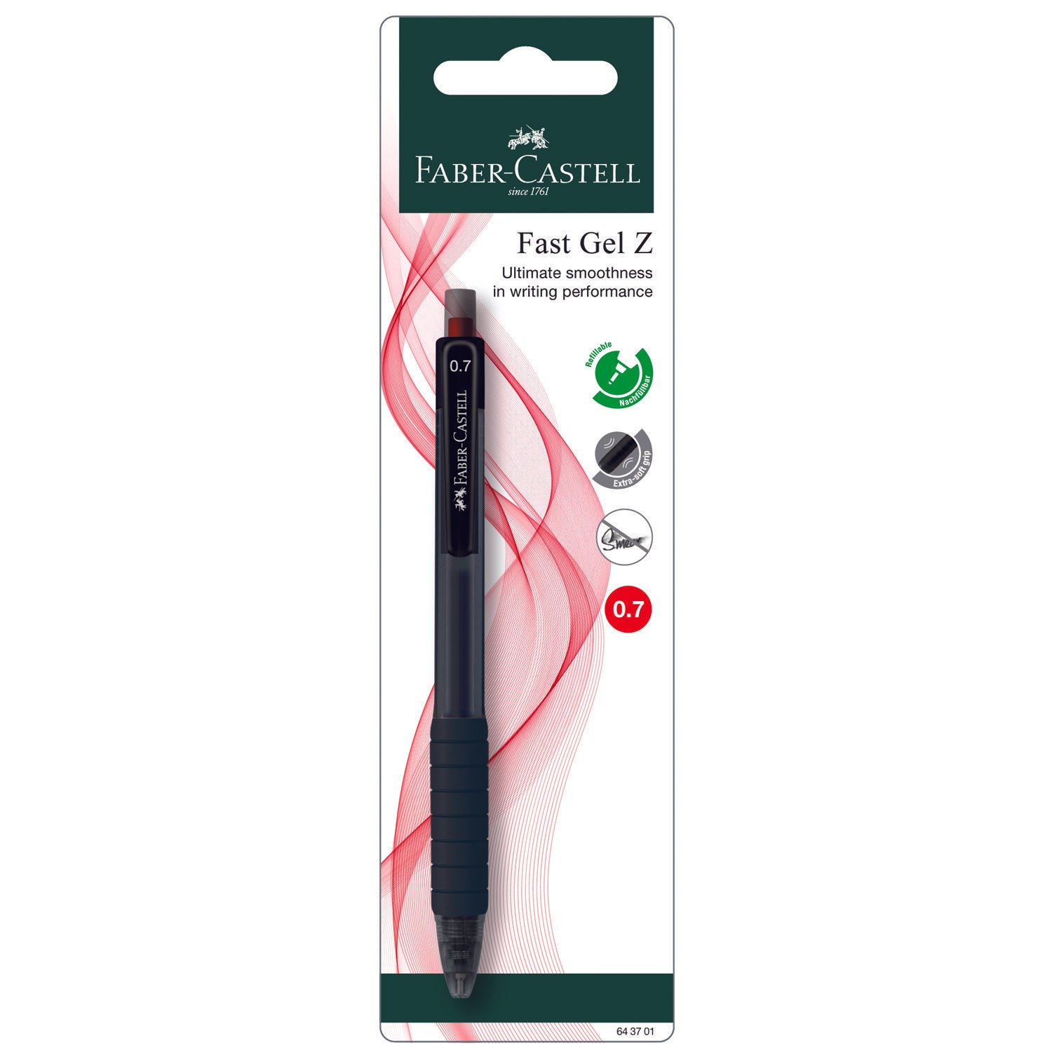 Gel Pen Fast Gel Z 1x BC, Red 0.7