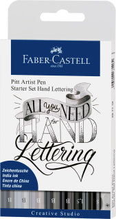 Pitt Artist Pen India Ink Pen, Set of 8 Lettering Start