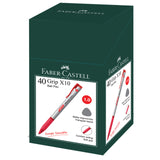 Ball Pen Grip X10 Box of 40, Red 1.0