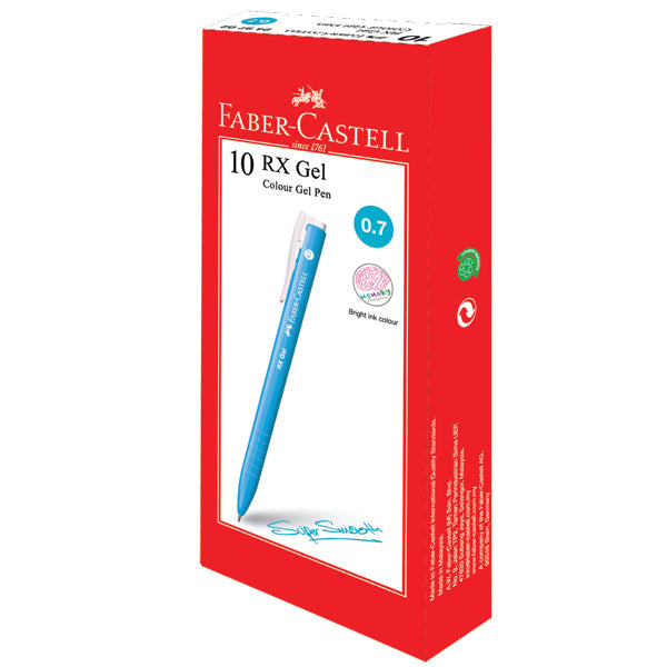 Gel Pen RX Gel Box of 10, Turqoise 0.7