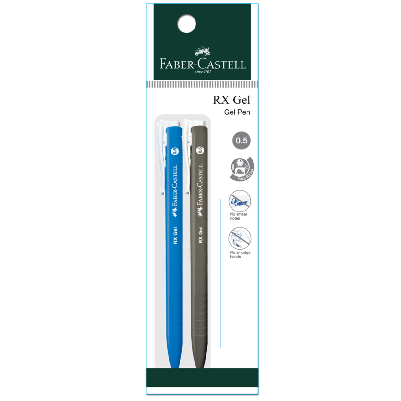 Gel Pen RX Gel 2xPB, Blue/Black 0.5