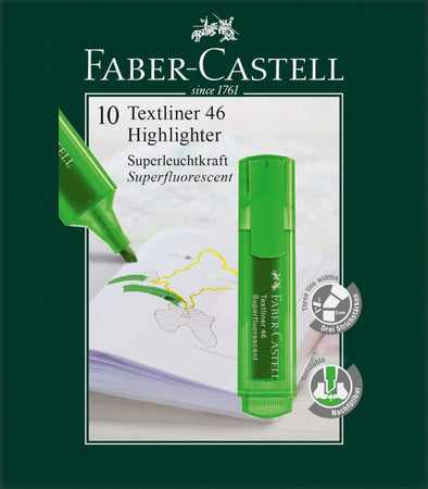 Highlighter Textliner 46 Superflourescent, Box of 10 Green