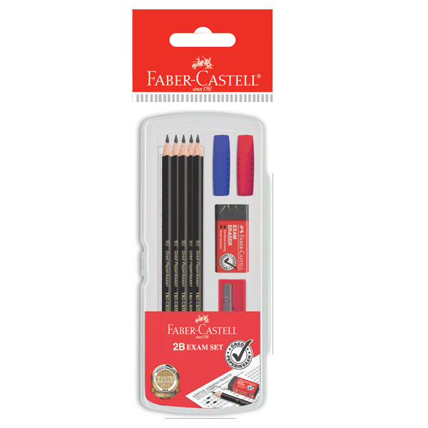 [Clearance] Graphite pencil Tri-Grip 2B Exam Set, clear box