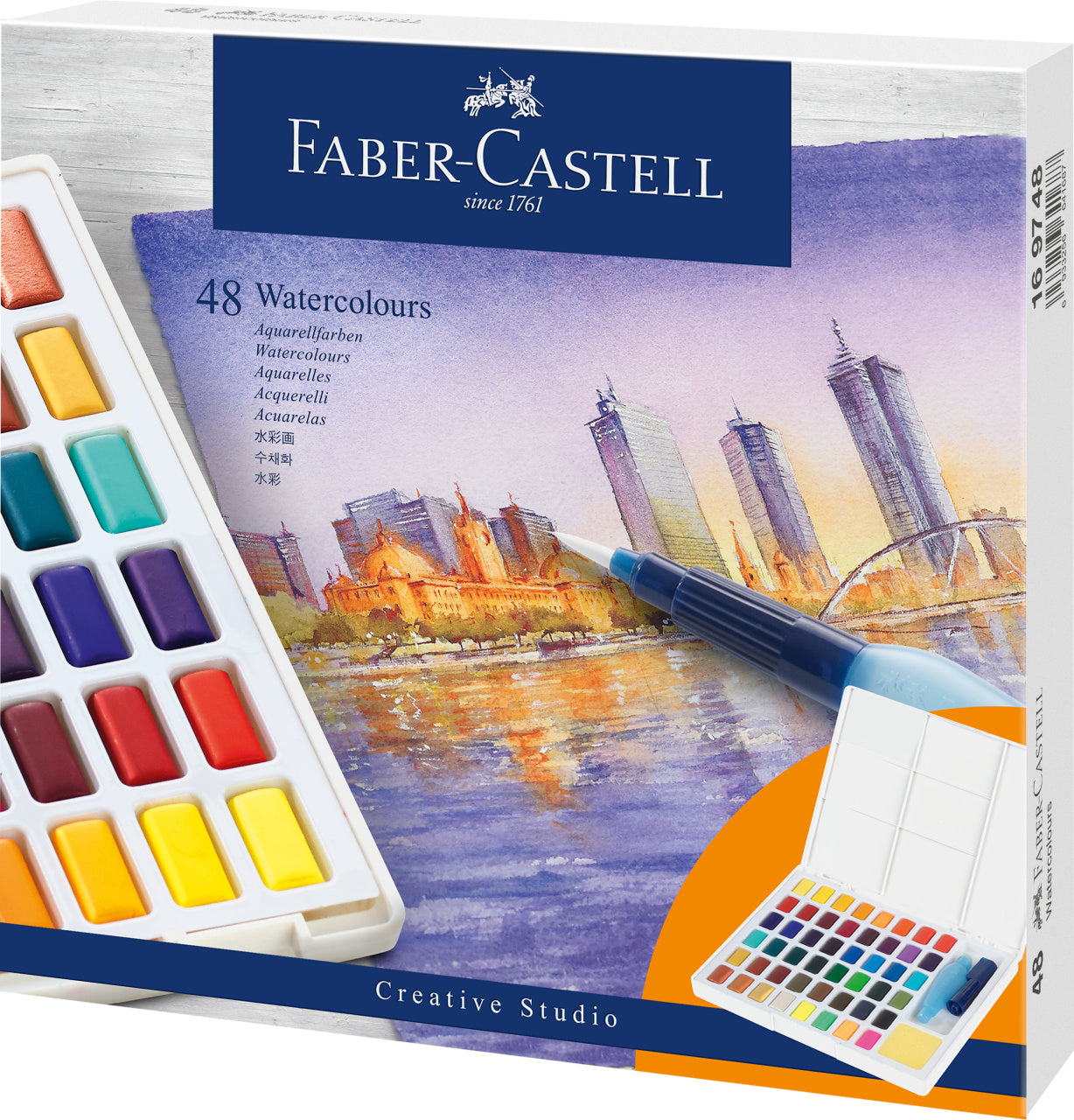 Watercolours In Pans, 48ct Set