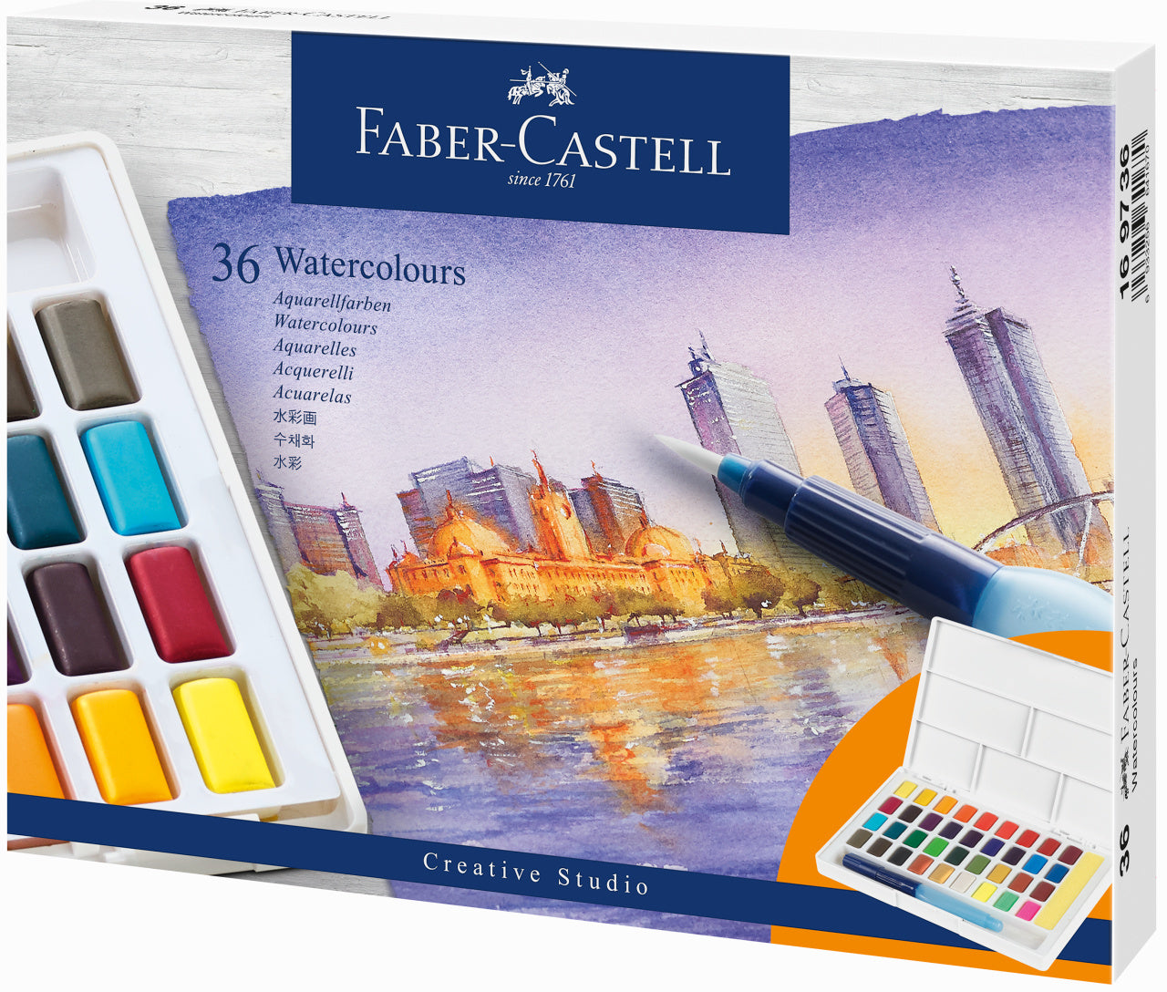 Watercolours In Pans 36ct Set