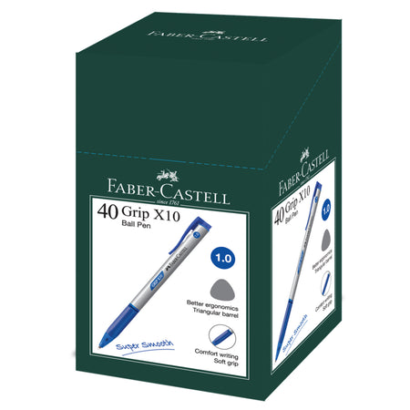 Ball Pen Grip X10 Box of 40, Blue 1.0