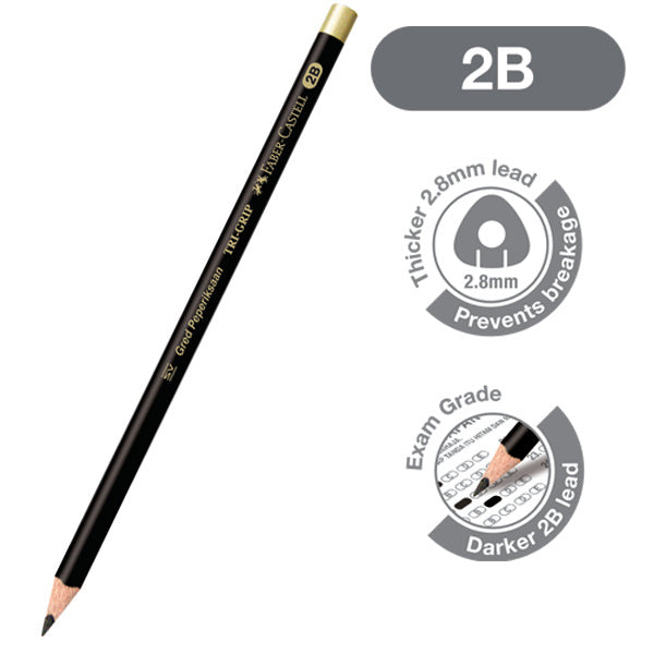 [Clearance] Graphite pencil Tri-Grip 2B Exam Set, clear box