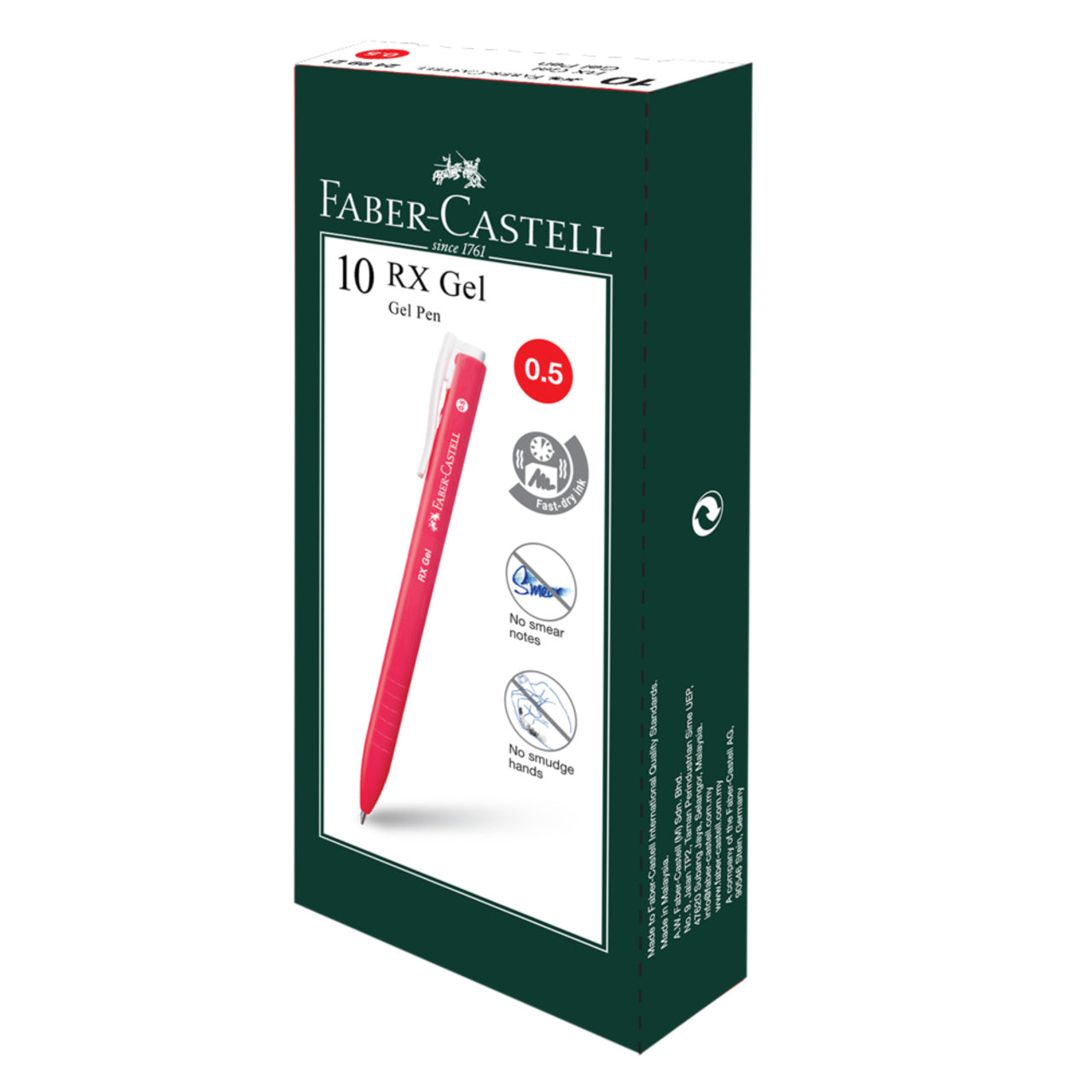 Gel Pen RX Gel Box of 10, Red 0.5