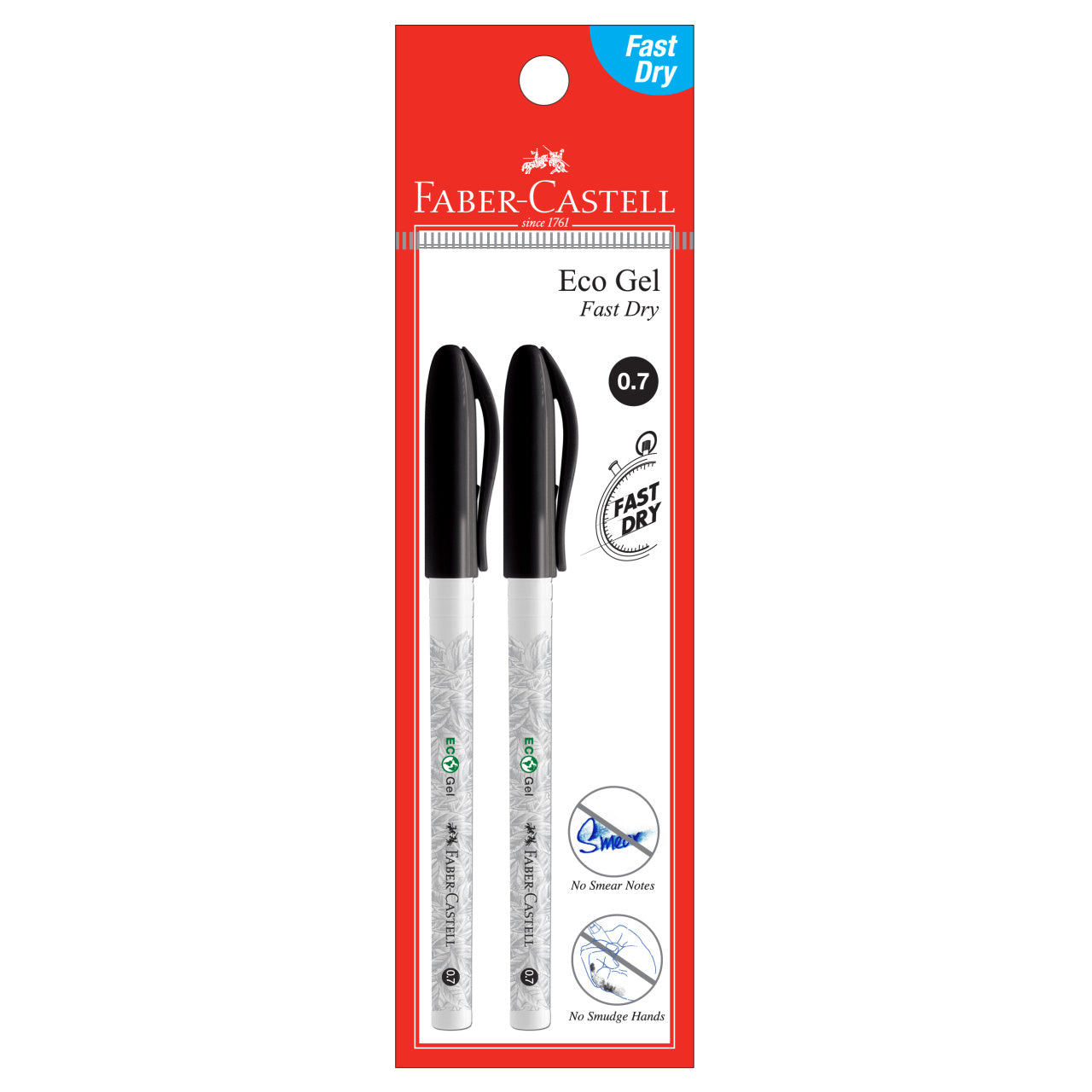 Gel Pen Eco Gel 2x PB, Black 0.7