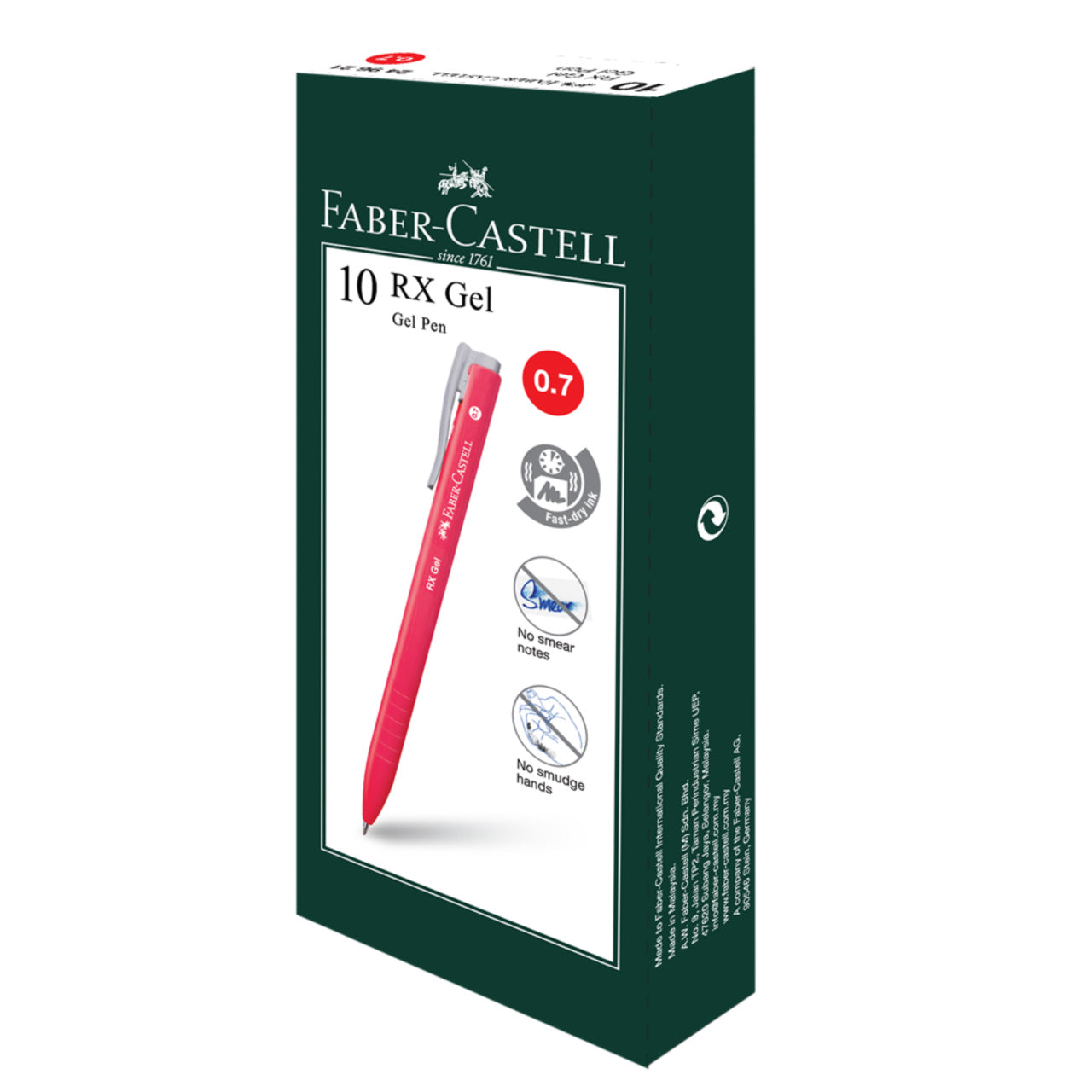 Gel Pen RX Gel Box of 10, Red 0.7