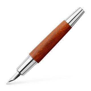 E-motion Reddish Brown Wood Fountain Pen, Broad