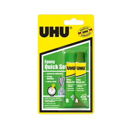 UHU Epoxy Glue - Quick Set (10 ml x 2 Pack)