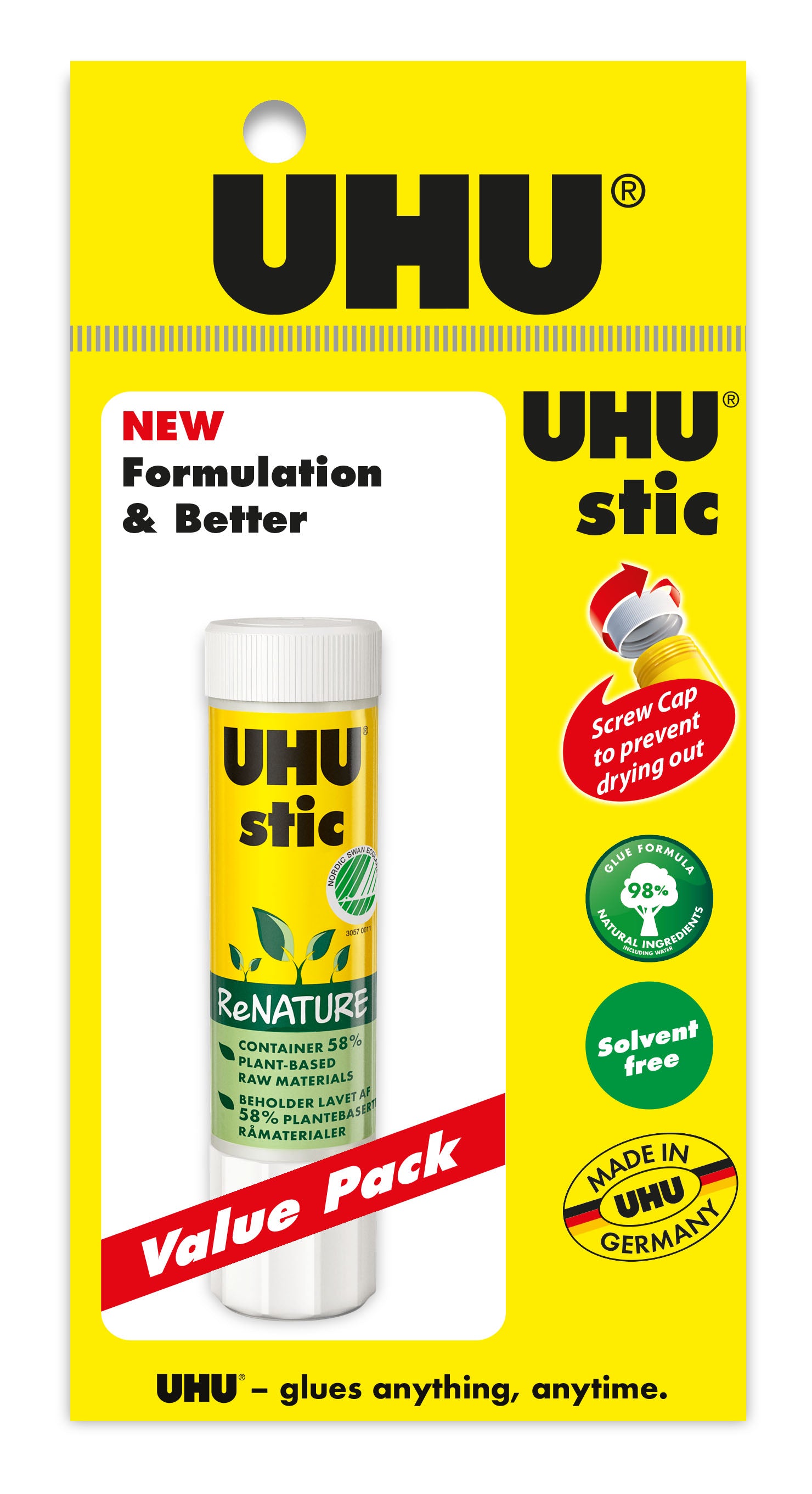 UHU Stic Glue Stick ReNATURE (21g) HS of 1