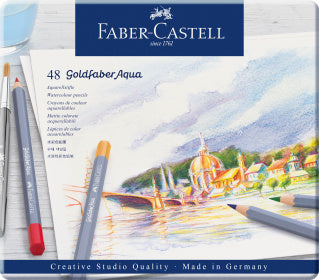 Goldfaber Aqua Watercolour Pencil, Tin of 48