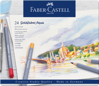 Goldfaber Aqua Watercolour Pencil, Tin of 24